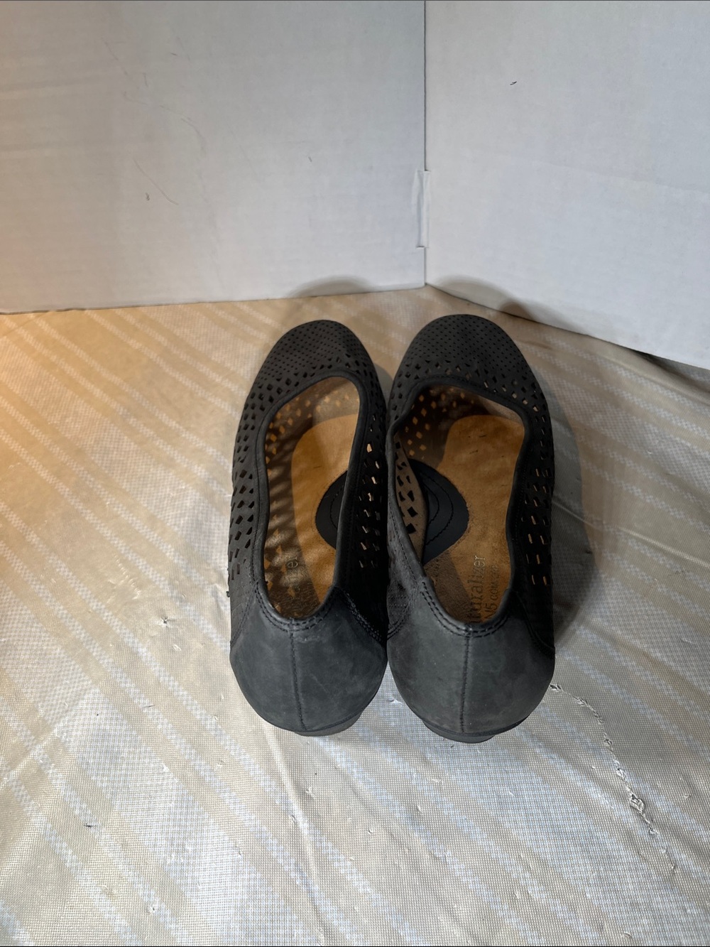 Naturalizer Black Laser-Cut Ballet Flats - Picture 6 of 6
